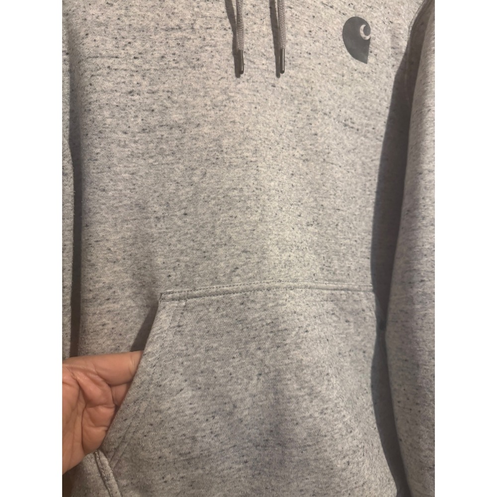 Carhartt W  Size Med. 8-10 Gray Relaxed Fit Clarksburg Graphic Sleeve Hoodie‎ - Picture 5 of 9
